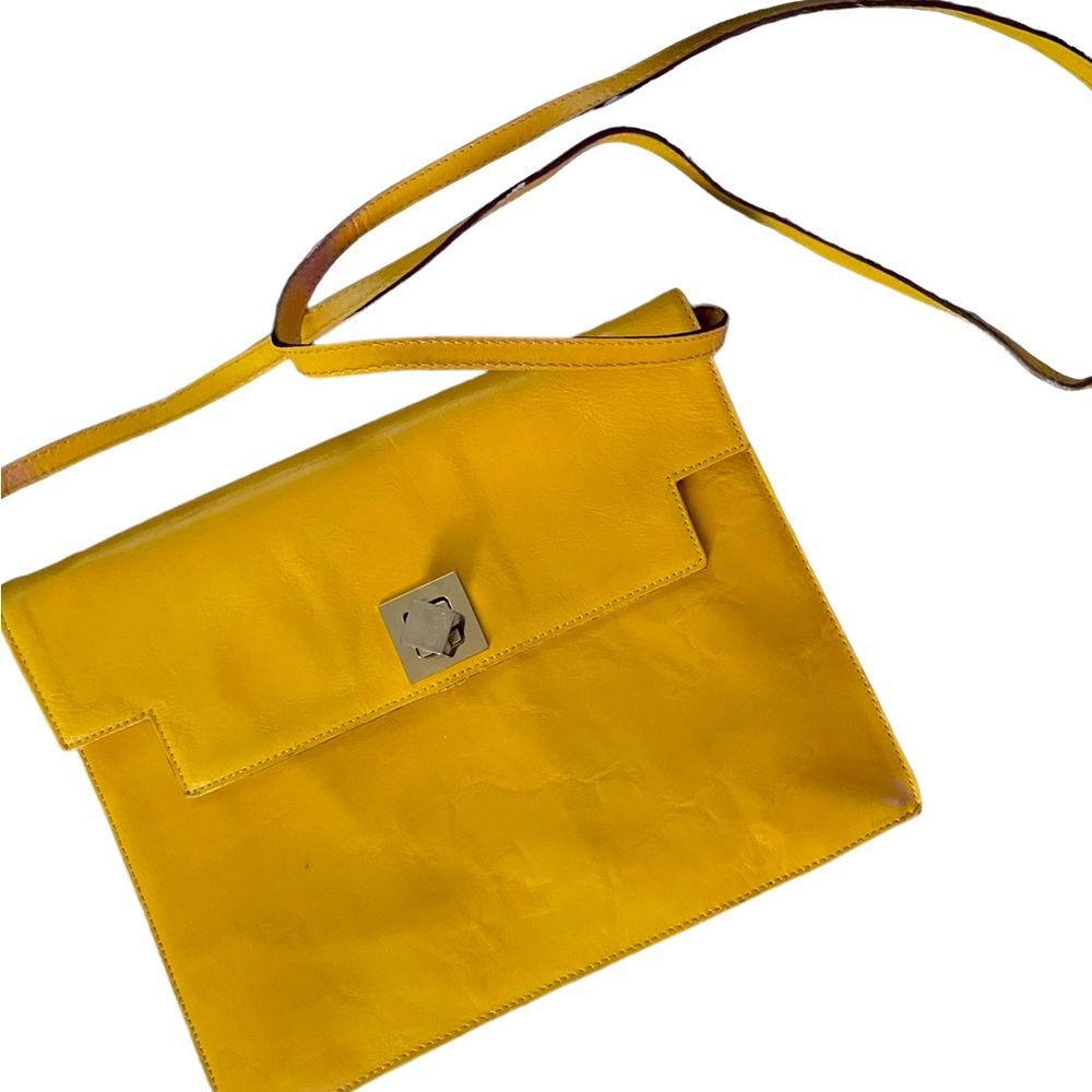 Vibrant yellow Furla purse